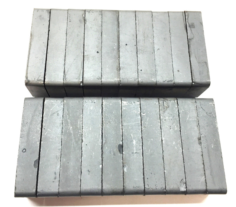 Unbranded Unmagnetized Ferrite Ceramic Magnet 1.87"x .87"x .37" [Lot of 20] NOS