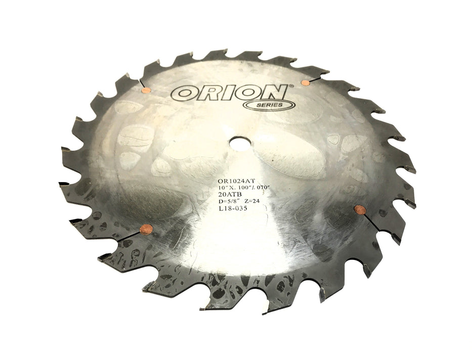 Orion 10" Dia 5/8" Bore 24 Tooth Rip Saw Blade OR1024AT NOS