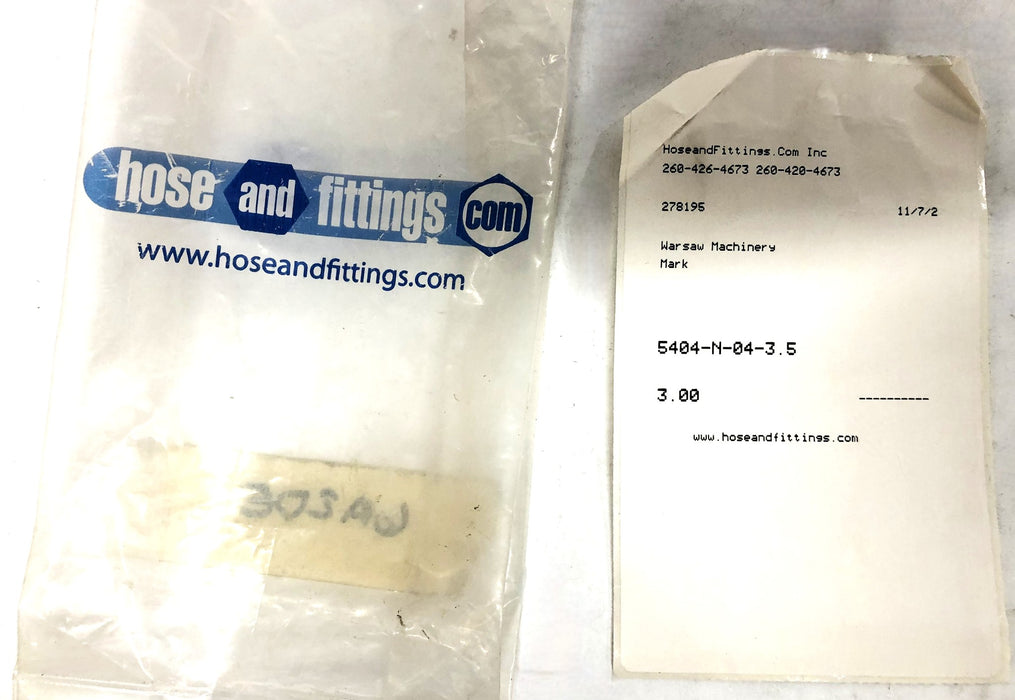 Hose And Fittings 1/4 Inch 18TPI Hex Straight Nipple 5404-N-04-3.5 [Lot of 3]NOS
