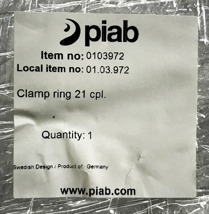Piab Ring Clamp 21 CPL 0103972 NOS