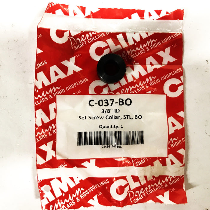 Climax 3/8 inch Black Oxide Set Screw Collar C-037-BO [Lot of 5] NOS