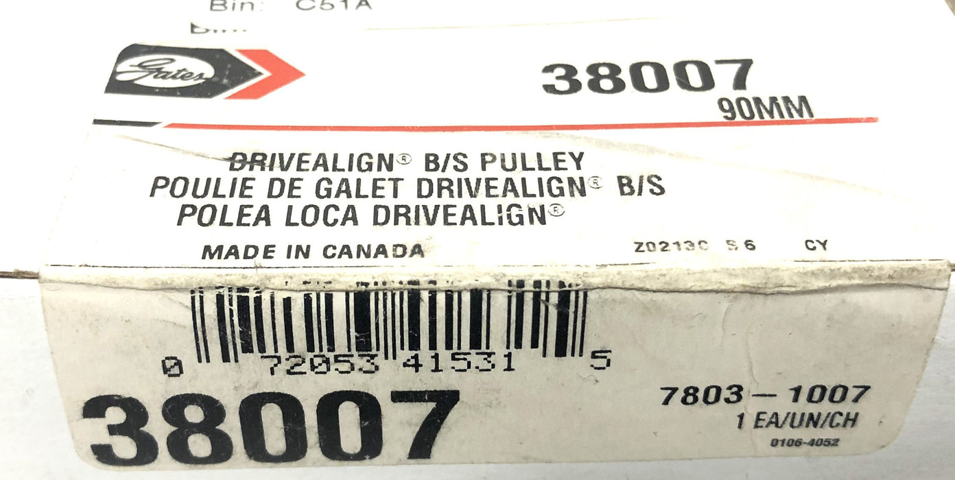 Gates Drivealign B/S Pulley 38007 [Lot of 3] NOS