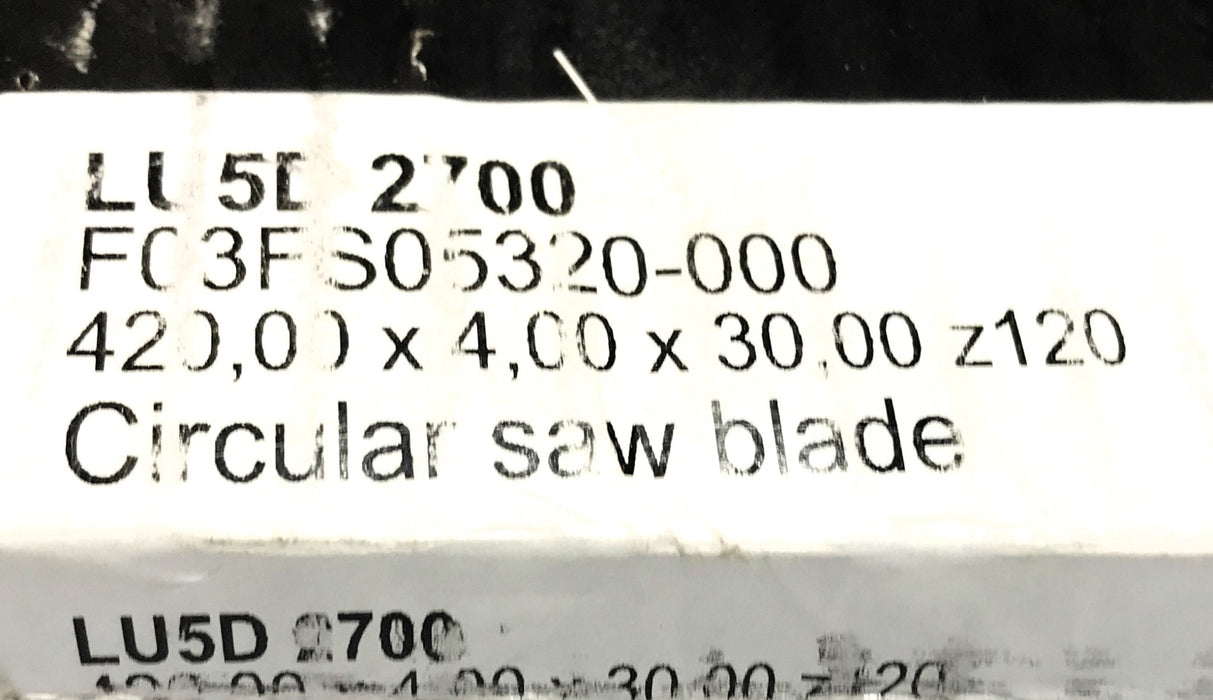 Freud 420x4x30MM Non-Ferrous Metal Cutting Saw Blade LU5D2700 NOS