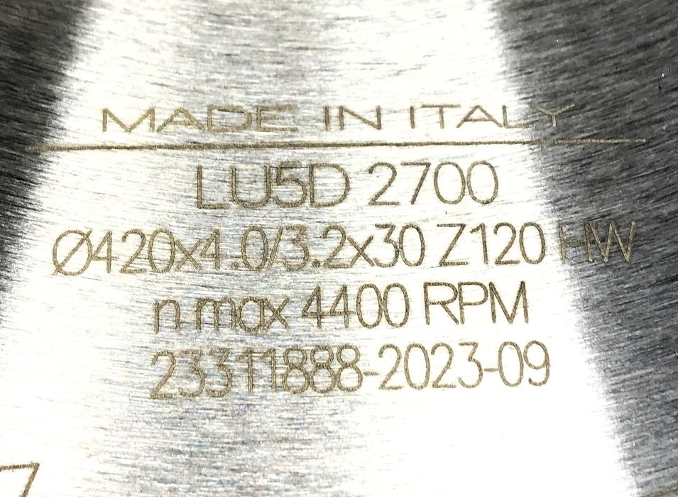 Freud 420x4x30MM Non-Ferrous Metal Cutting Saw Blade LU5D2700 NOS