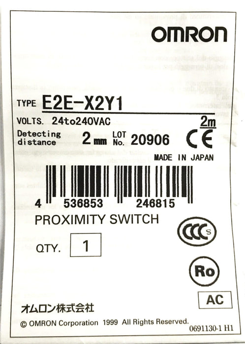 Omron Proximity Sensor E2E-X2Y1 [Lot of 3] NOS