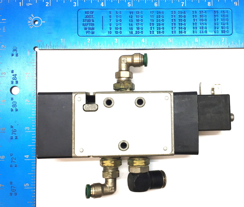 Norgren Solenoid Valve w/ Push-to-Connect Fittings V62S417AA313JB USED