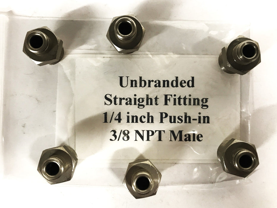 Unbranded 1/4 inch Push-in Hose Coupling [Lot of 6] NOS