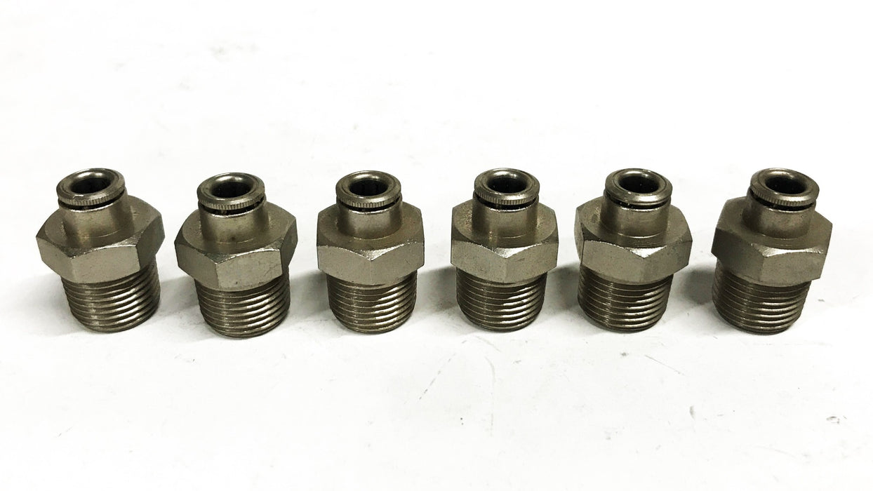 Unbranded 1/4 inch Push-in Hose Coupling [Lot of 6] NOS
