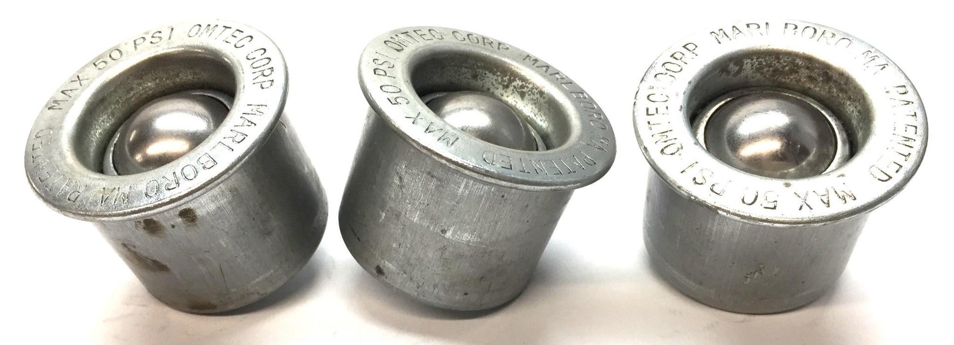 Omtec 1" Pneumatic 50psi Pop-Up Ball Transfer Unit PBT-1-SS [Lot of 3] USED