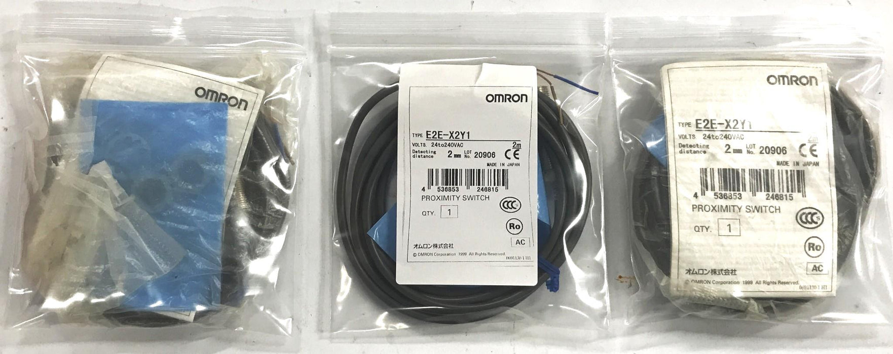 Omron Proximity Sensor E2E-X2Y1 [Lot of 3] NOS