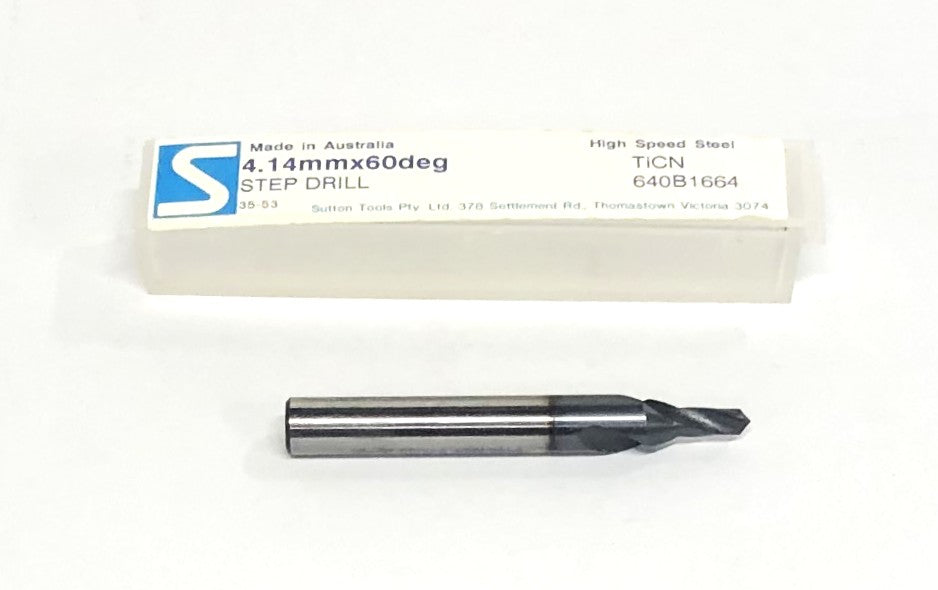 Sutton Tools 4.14mmx60deg Step Drill TiCN 640B1664 NOS
