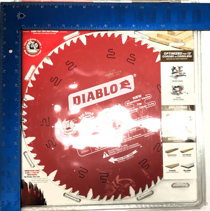 Diablo 60T 12" Carbide Tipped Saw Blade D1260X NOS
