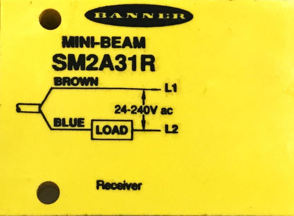 Banner Engineering Mini-Beam Receiver SM2A31R NOS