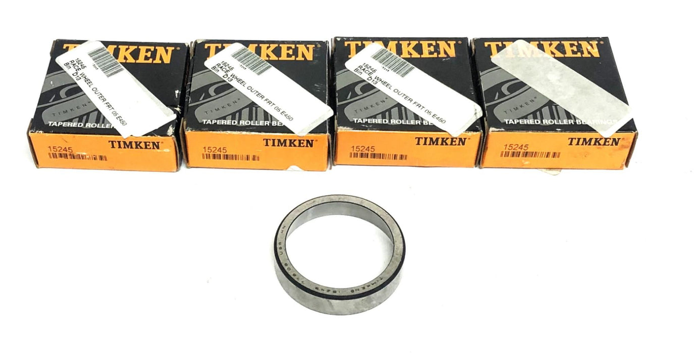 Timken Tapered Roller Bearing Cup 15245 [Lot of 4] NOS