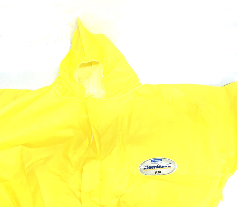 Kleenguard 3XL A70 M Yellow Hooded Coverall 00686 (00686-01) [Lot of 4] NOS
