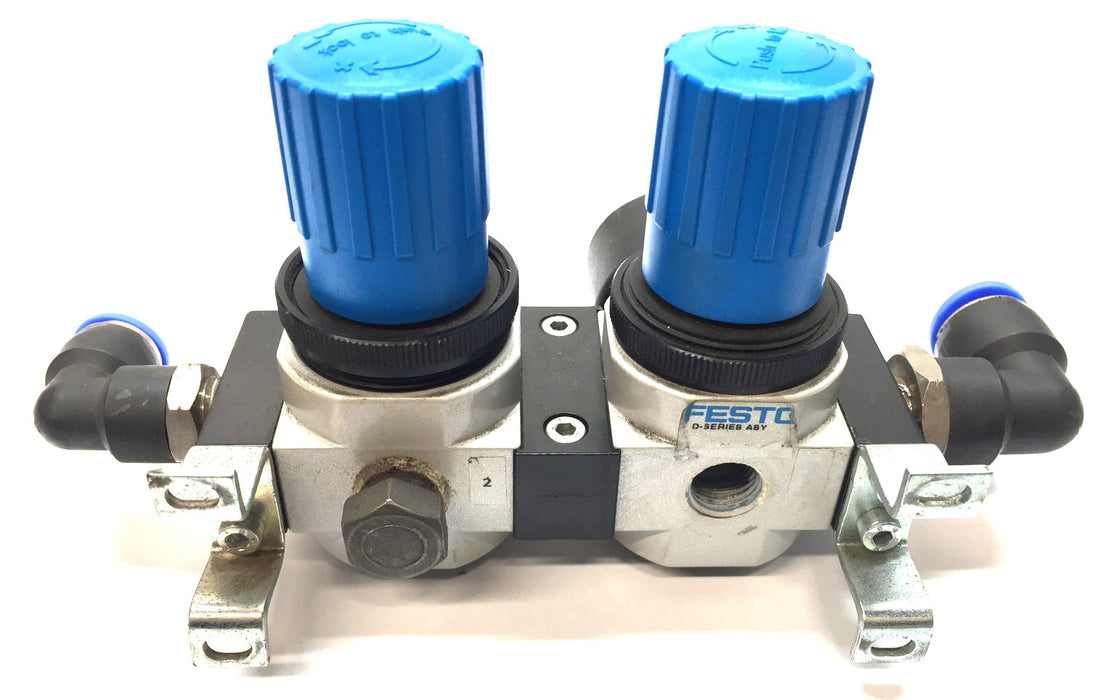 Festo Mini-Pressure Regulator Assembly w/PTC Fittings LRB-D-MINI (197535) USED