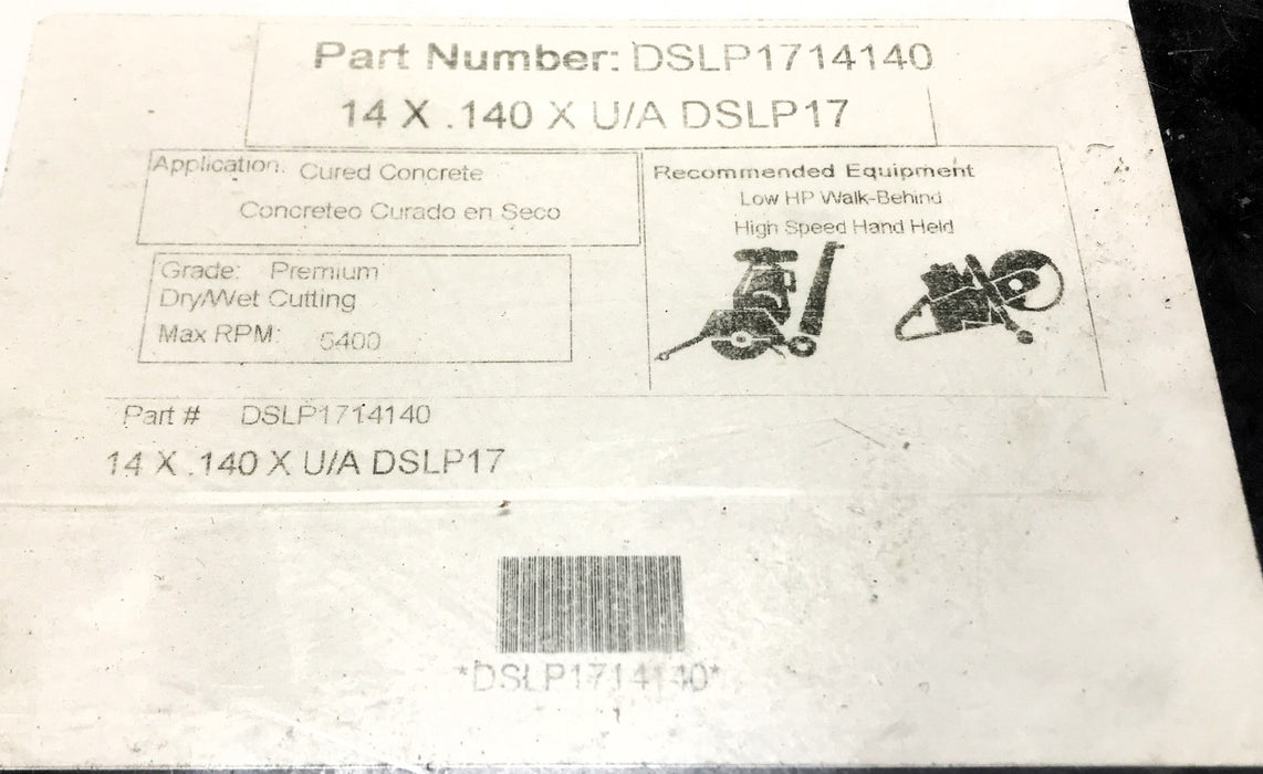 DDM 14" Circular Saw Blade DSLP1714140 USED