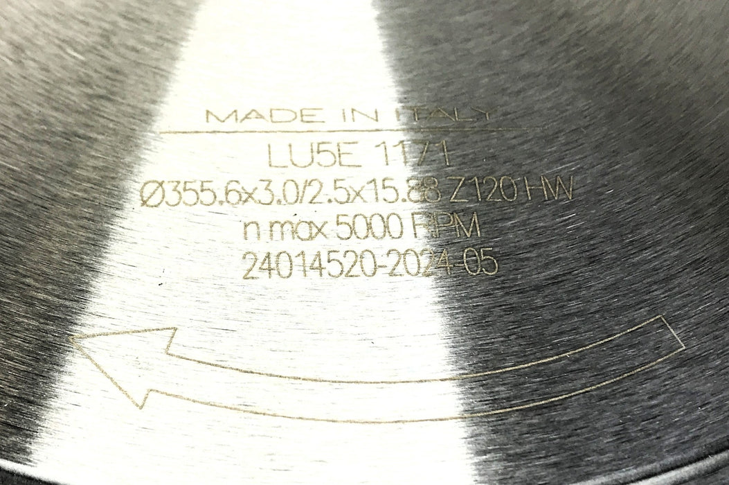 Freud 120T 14" Carbide Tipped Non-Ferrous Metal Cutting Saw Blade LU5E1171 NOS