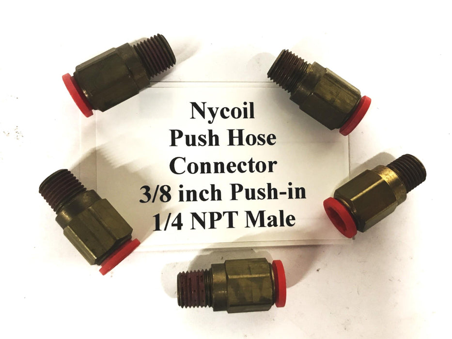 Nycoil 1/8 inch Push-in Hose Connector [Lot of 5] NOS