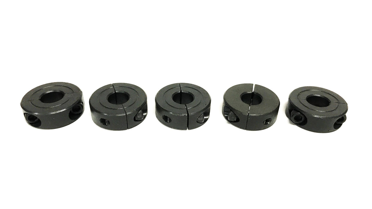 Climax 1/2 inch Black Oxide 2-PC Split Shaft Collar 2C-050-BO [Lot of 5] NOS