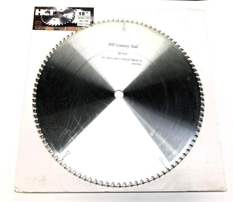 HCT 18" Diameter 1" Bore 100T Non-Ferrous Metal Cutting Saw NF1810 NOS