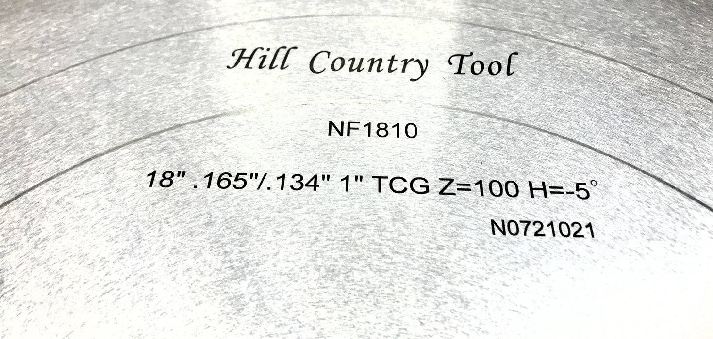HCT 18" Diameter 1" Bore 100T Non-Ferrous Metal Cutting Saw NF1810 NOS