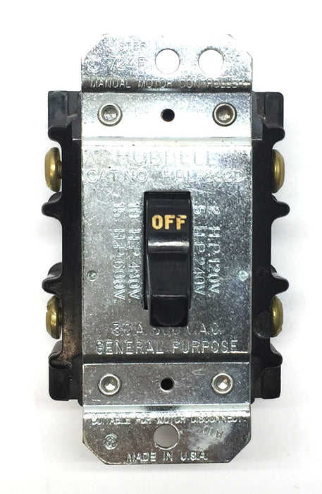 Hubbell 30A/600 VAC General Purpose Safety Switch HBL7832D USED
