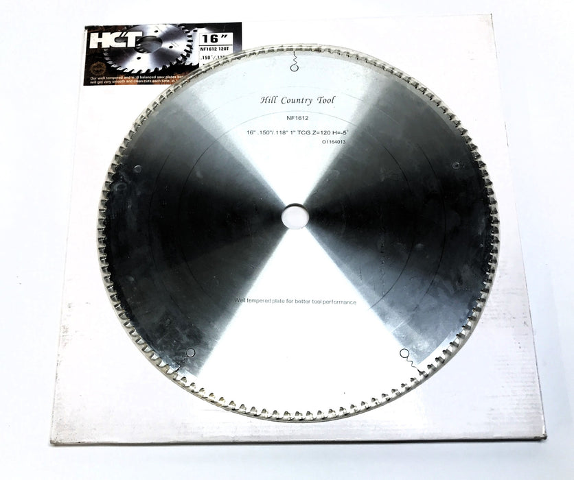 HCT 16" Diameter 1" Bore 120T Non-Ferrous Metal Cutting Saw NF1612 NOS