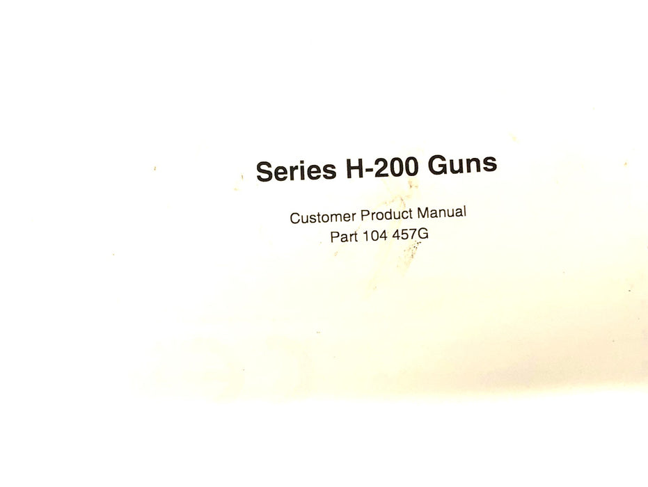 Nordson Series H-200 Product Manual 104457G NOS