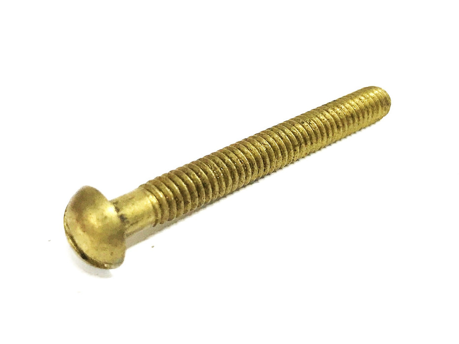 Unbranded 2-1/4 inch x 1/4 inch Brass Round Head Slotted Screw [Lot of 100] NOS
