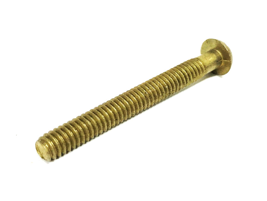 Unbranded 2-1/4 inch x 1/4 inch Brass Round Head Slotted Screw [Lot of 100] NOS