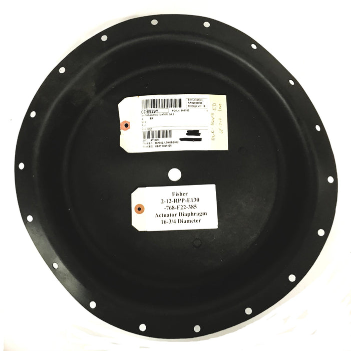 Fisher 16-3/4 inch Actuator Diaphragm 2-12-RPP-E130-768-F22-385 NOS