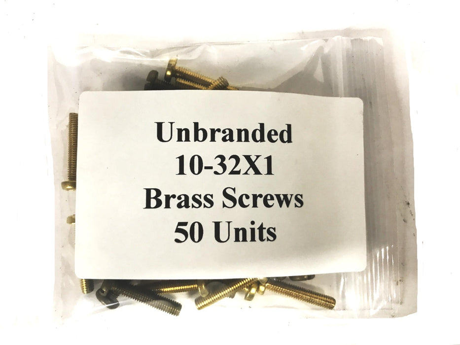 Unbranded 10-32 X 1 inch Brass Pan Head Slotted Screw [Lot of 117] NOS
