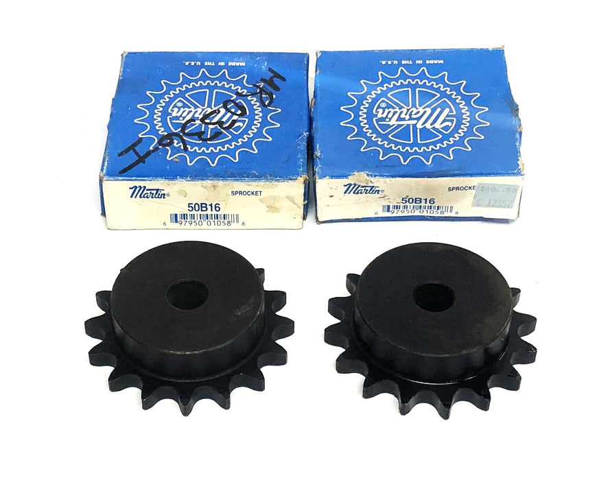 Martin Roller Chain Sprocket 50B16 [Lot of 2] NOS