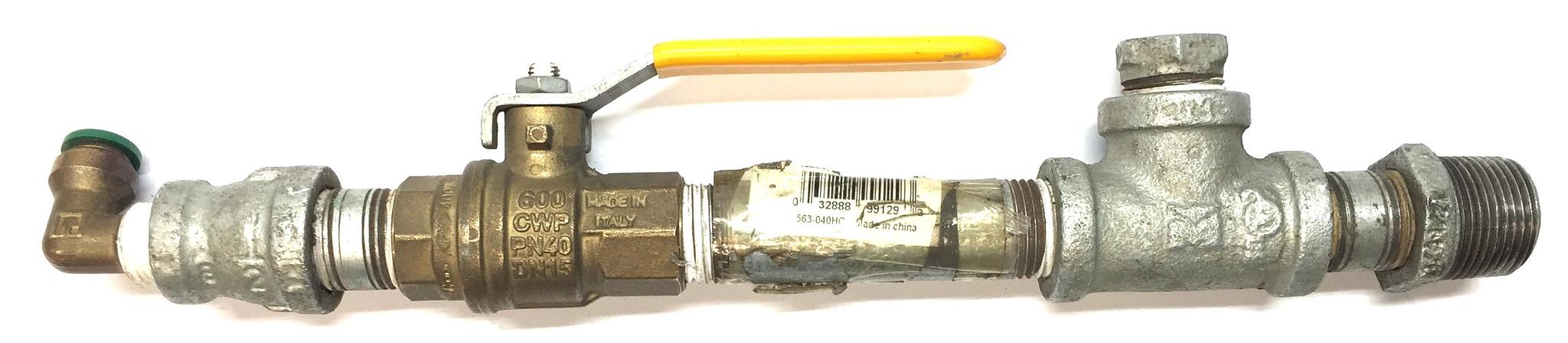 Parker Brass Ball Valve Assembly 600 WOG with PTC Fitting USED