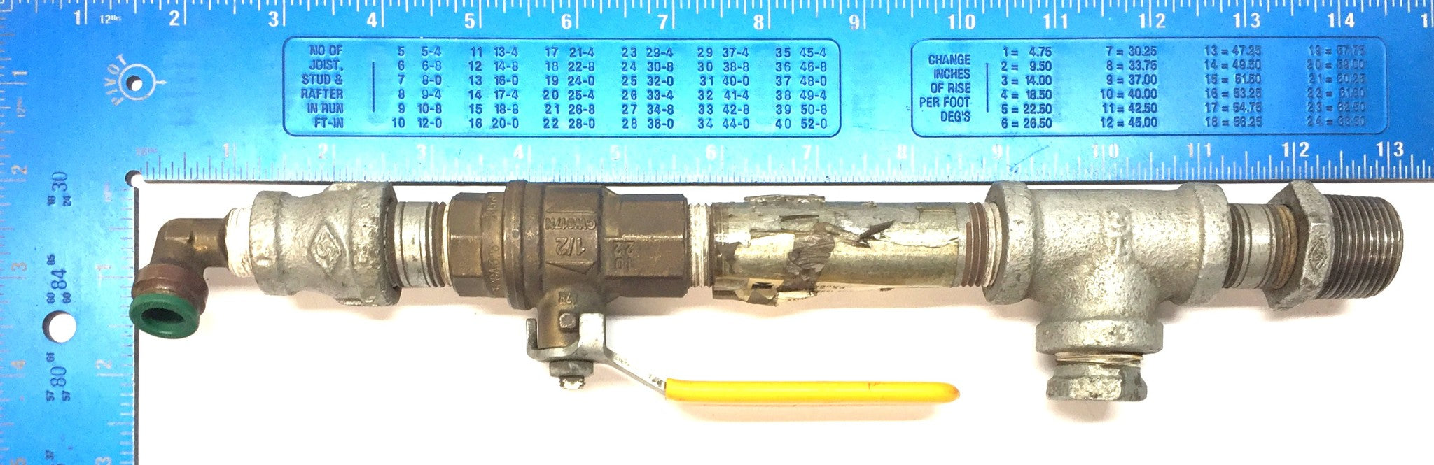 Parker Brass Ball Valve Assembly 600 WOG with PTC Fitting USED