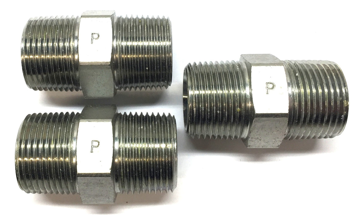 Unbranded 1-1/16" x 1/16" Adapter Fitting SMA-12 [Lot of 3] NOS