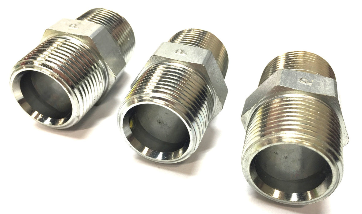 Unbranded 1-1/16" x 1/16" Adapter Fitting SMA-12 [Lot of 3] NOS