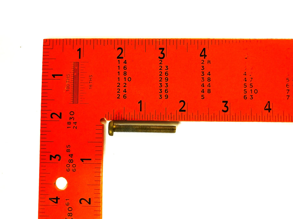 Unbranded 10-32 X 1-1/2 inch Brass Pan Head Slotted Screw [Lot of 91] NOS
