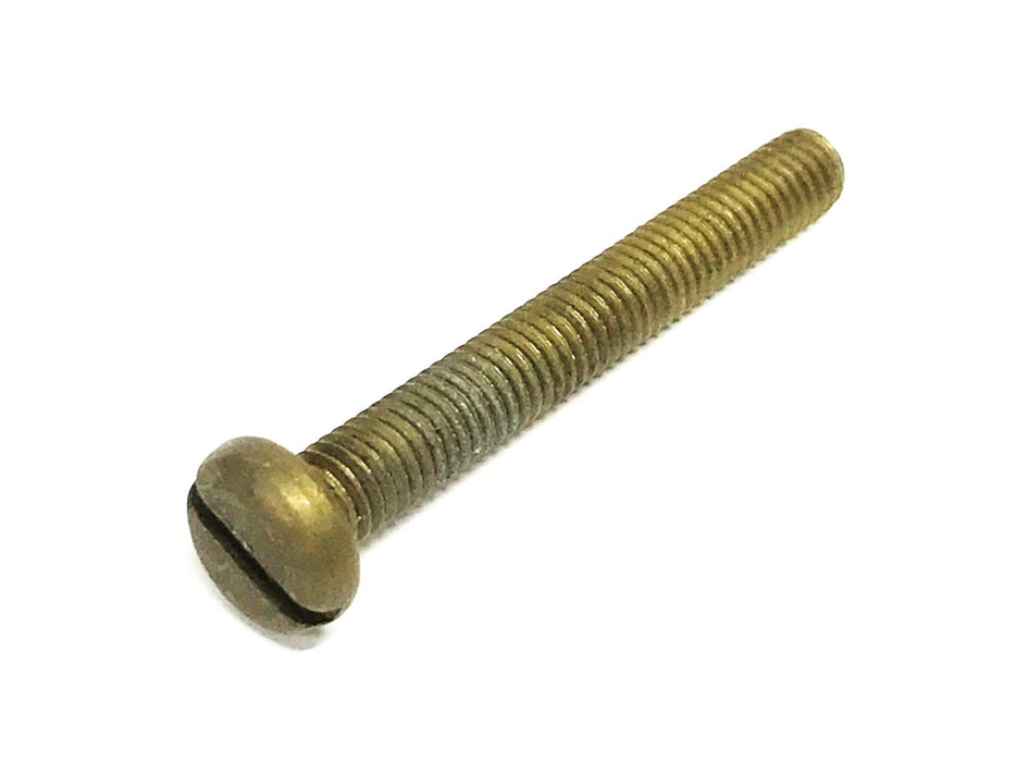 Unbranded 10-32 X 1-1/2 inch Brass Pan Head Slotted Screw [Lot of 91] NOS