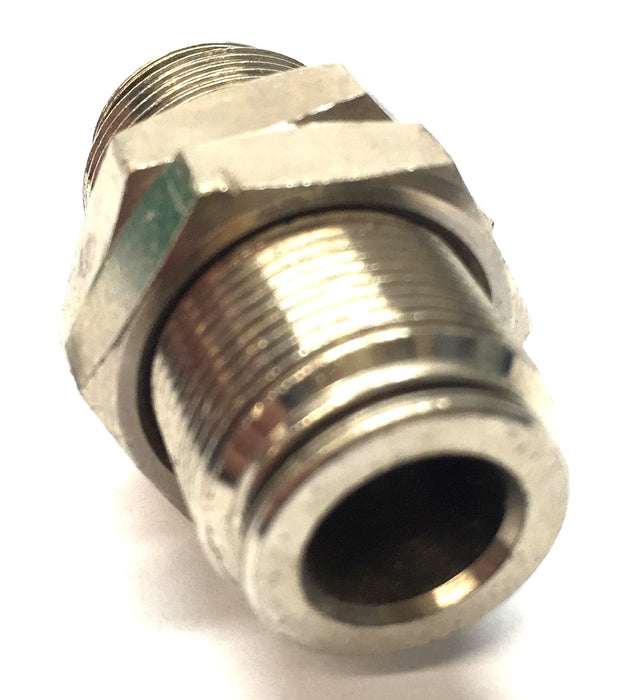 Unbranded Threaded 3/8" Nickel Plated Brass 9.5mm P.T.C. Union [Lot of 4] NOS