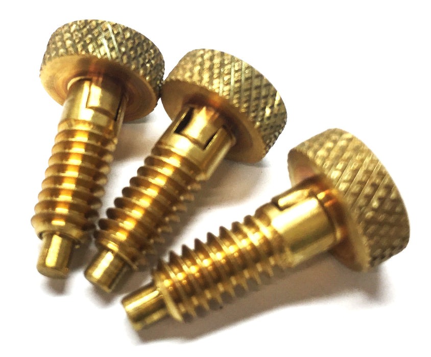 Unbranded Brass Retractable Spring Plunger 1/4"-20 Thread BKL-1-MC [Lot of 3]NOS