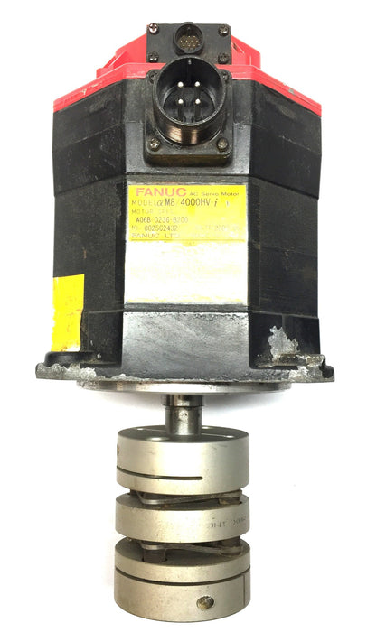 Fanuc M8/4000HVi AC Servo Motor w/Coupling A06B-0236-B200 (A860-2000-T301) USED