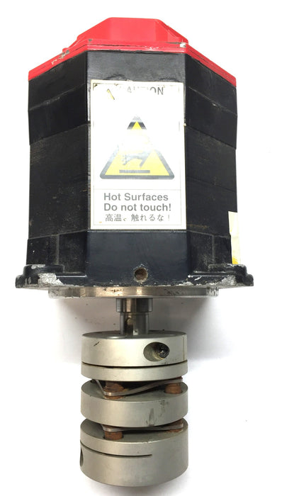 Fanuc M8/4000HVi AC Servo Motor w/Coupling A06B-0236-B200 (A860-2000-T301) USED