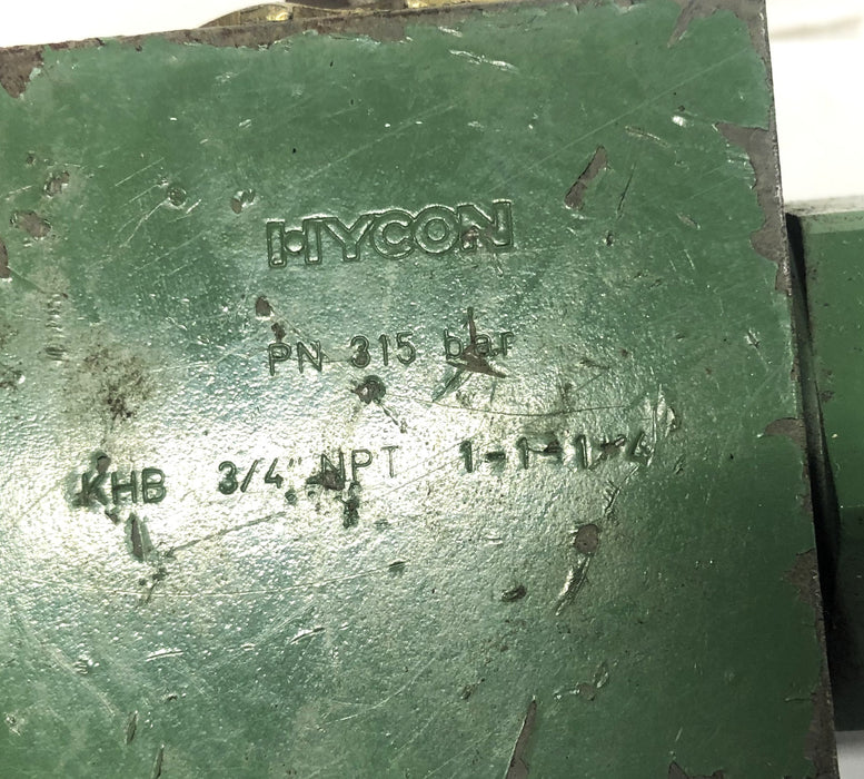 Hycon Hydraulic Valve PN315bar KHB 3/4" NPT USED