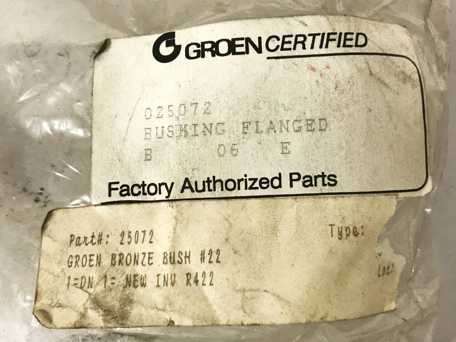 Groen Bronze Flanged Sleeve Bearing/Bushing 25072 NOS