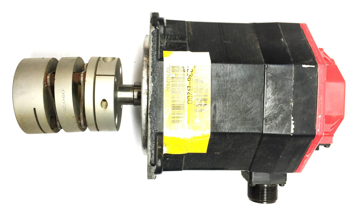 Fanuc M8/4000HVi AC Servo Motor w/Coupling A06B-0236-B200 (A860-2000-T301) USED