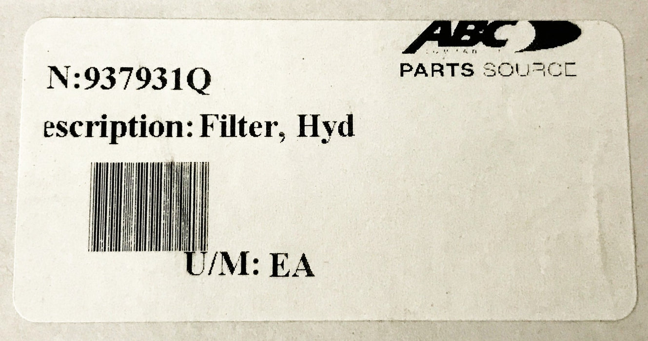 Parker Hannifin Hydraulic Filter Element 937931Q NOS