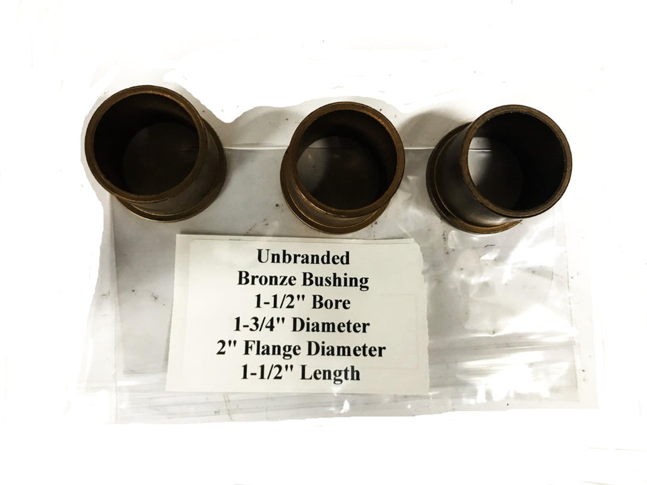 Unbranded Bronze Flanged Sleeve Bearing/Bushing [Lot of 3] NOS