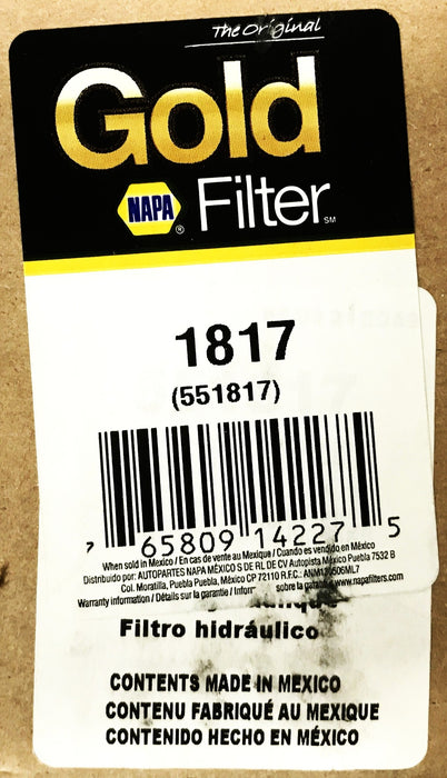 NAPA Gold Oil Filter 551817 NOS